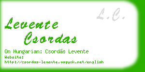 levente csordas business card